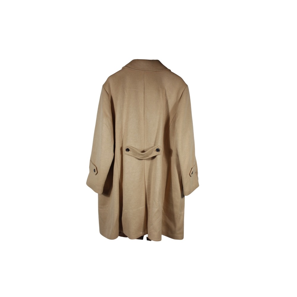 Talbots Plus Camel Tan Wool Blend Double Breasted Coat 3X NWT 57400754 - Picture 3 of 8